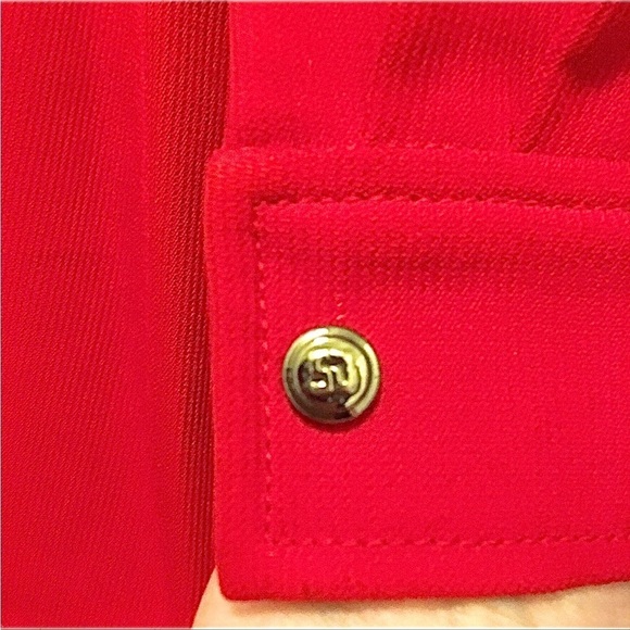 VIBRANT RED ST. JOHN COAT IN LIKE NEW CONDITION - Picture 8 of 9